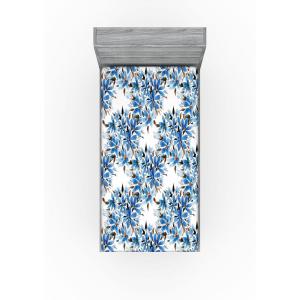 Ambesonne Floral Fitted Sheet, Valentine’s Day Theme Grunge Style Repetitive Rose Flowers Abstract, Decorative Soft Bedding All-Round Elastic Pocket, California King, Pale Fuchsia and Sepia(Sea Blue Chocolate and White)