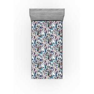 Ambesonne Floral Fitted Sheet, Valentine’s Day Theme Grunge Style Repetitive Rose Flowers Abstract, Decorative Soft Bedding All-Round Elastic Pocket, California King, Pale Fuchsia and Sepia(Maroon and Dark Blue Grey)