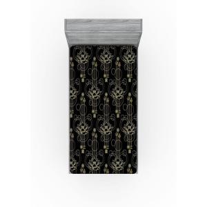 Ambesonne Floral Fitted Sheet, Valentine’s Day Theme Grunge Style Repetitive Rose Flowers Abstract, Decorative Soft Bedding All-Round Elastic Pocket, California King, Pale Fuchsia and Sepia(Charcoal Grey Dark Yellow)