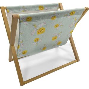 Ambesonne Floral Magazine and Book Holder, Romantic Roses Leaves Rosebuds Valentine’s Day Sketch Repetitive Pattern, Floor Rack Decor for Interior of Home & Office, 22″ x 19″, Pastel Pink and Rose(Pale Green Earth Yellow)