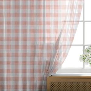 Ambesonne Indie Tulle Curtains with Rod Pocket, Hipster Fashion Themed Pattern Clothing Accessories and Sketchy Art, Sheer Drape for Wedding Party 2 Panels, 108″ x 54″, Seafoam Orange Black(Pink Pale Pink White)