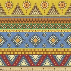 Ambesonne Kiss Fabric by The Yard, Red Woman Lips Kiss Marks Pattern Romance Feminine Graphic Valentines Day, Stretch Knit Fabric for Clothing Sewing and Arts Crafts, 1 Yard, Vermilion Ivory(Yellow Orange)