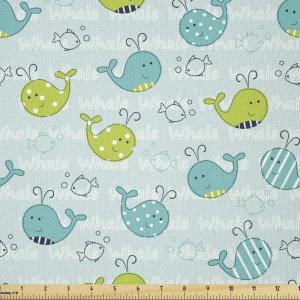 Ambesonne Kiss Fabric by The Yard, Red Woman Lips Kiss Marks Pattern Romance Feminine Graphic Valentines Day, Stretch Knit Fabric for Clothing Sewing and Arts Crafts, 1 Yard, Vermilion Ivory(Sea Green Turquoise)