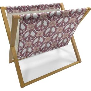 Ambesonne Romantic Magazine and Book Holder, Valentine’s Day Couple Tango Dancing on Stage Lovers Celebration Wedding, Floor Rack Decor for Interior of Home & Office, 22″ x 19″, Red Grey Slate Blue(Maroon Peach Coral)