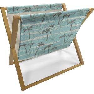 Ambesonne Romantic Magazine and Book Holder, Valentine’s Day Couple Tango Dancing on Stage Lovers Celebration Wedding, Floor Rack Decor for Interior of Home & Office, 22″ x 19″, Red Grey Slate Blue(Grey Seafoam Ivory)