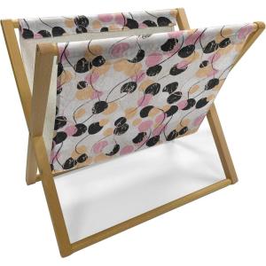 Ambesonne Romantic Magazine and Book Holder, Valentine’s Day Couple Tango Dancing on Stage Lovers Celebration Wedding, Floor Rack Decor for Interior of Home & Office, 22″ x 19″, Red Grey Slate Blue(Peach Pink Charcoal Grey)