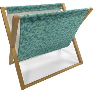 Ambesonne Romantic Magazine and Book Holder, Valentine’s Day Couple Tango Dancing on Stage Lovers Celebration Wedding, Floor Rack Decor for Interior of Home & Office, 22″ x 19″, Red Grey Slate Blue(Turquoise Fern Green)