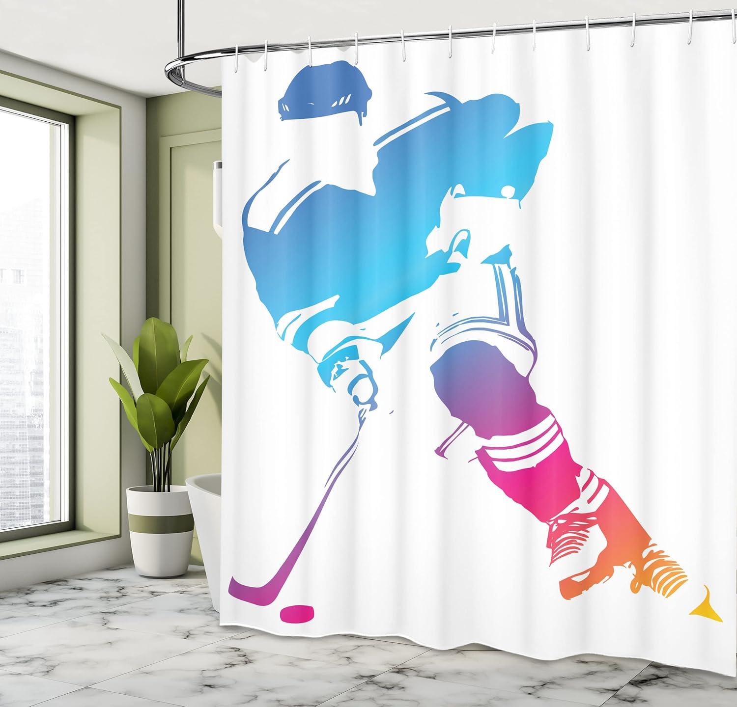 imageAmbesonne Cartoon Shower Curtain Pug Dog in Bathtub Grooming Salon Service Shampoo Rubber Duck Pets in Style Image Cloth Fabric Bathroom Decor Set with Hooks 69 W x 70 L TealMagenta Orange