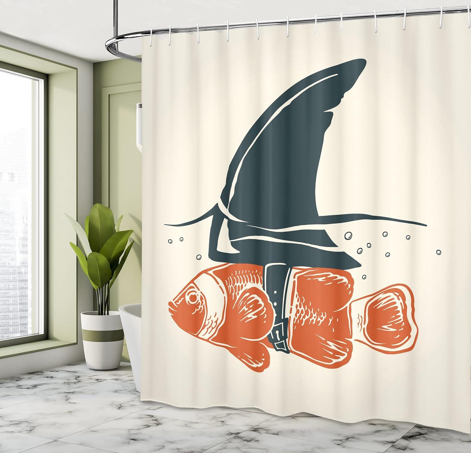 imageAmbesonne Cartoon Shower Curtain Pug Dog in Bathtub Grooming Salon Service Shampoo Rubber Duck Pets in Style Image Cloth Fabric Bathroom Decor Set with Hooks 69 W x 70 L TealOrange Green