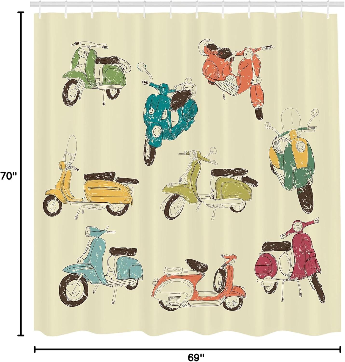 imageAmbesonne Cartoon Shower Curtain Pug Dog in Bathtub Grooming Salon Service Shampoo Rubber Duck Pets in Style Image Cloth Fabric Bathroom Decor Set with Hooks 69 W x 70 L TealCream Orange