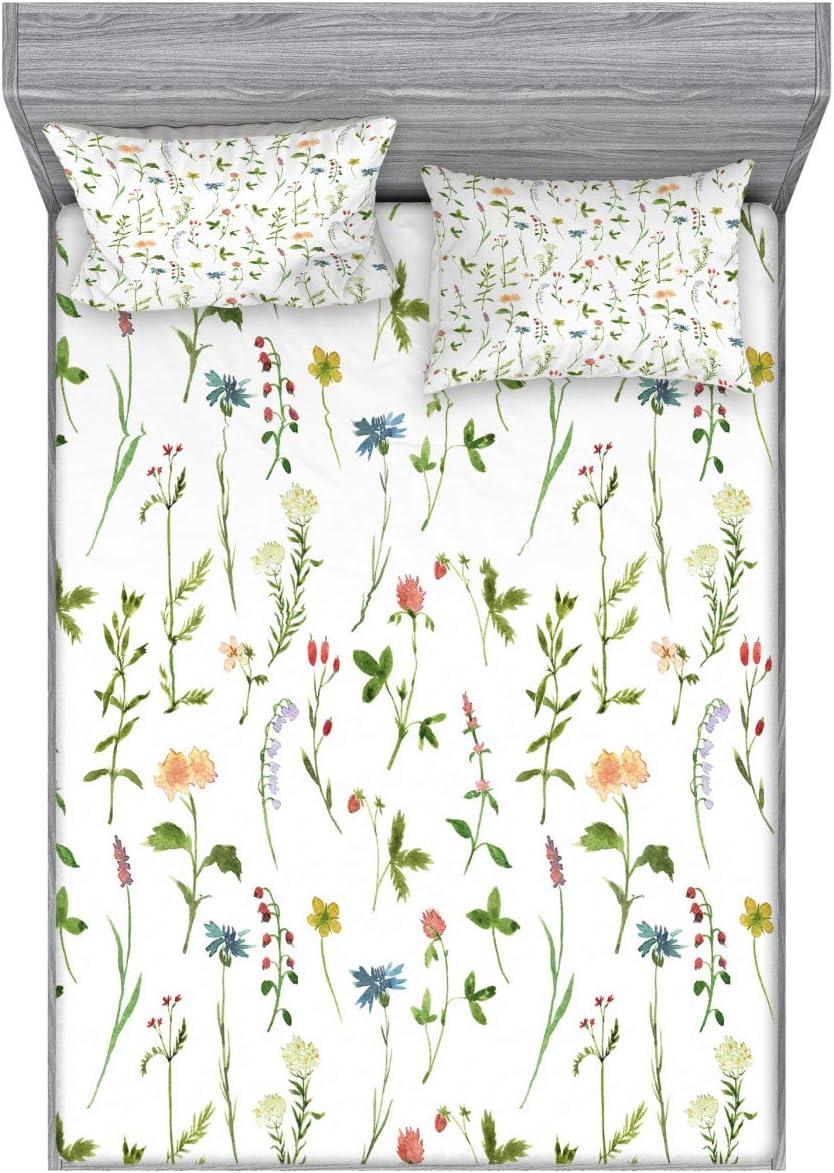 imageAmbesonne Dragon Fitted Sheet amp Pillow Sham Set Cartoon Style Design for Animal Pattern Colorful Dragons Art Print Decorative Printed 2 Piece Bedding Decor Set Twin Aqua WhiteGreen Off White
