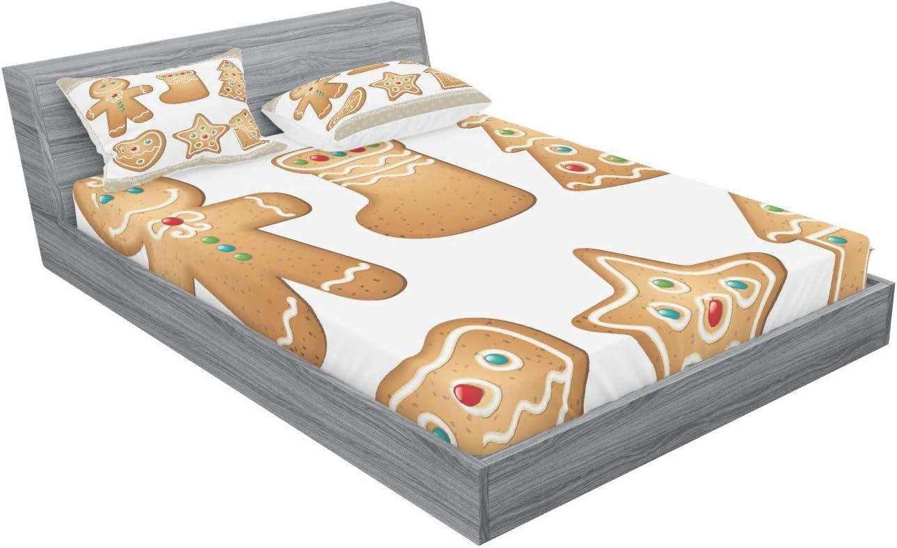 imageAmbesonne Dragon Fitted Sheet amp Pillow Sham Set Cartoon Style Design for Animal Pattern Colorful Dragons Art Print Decorative Printed 2 Piece Bedding Decor Set Twin Aqua WhiteAmber Tan