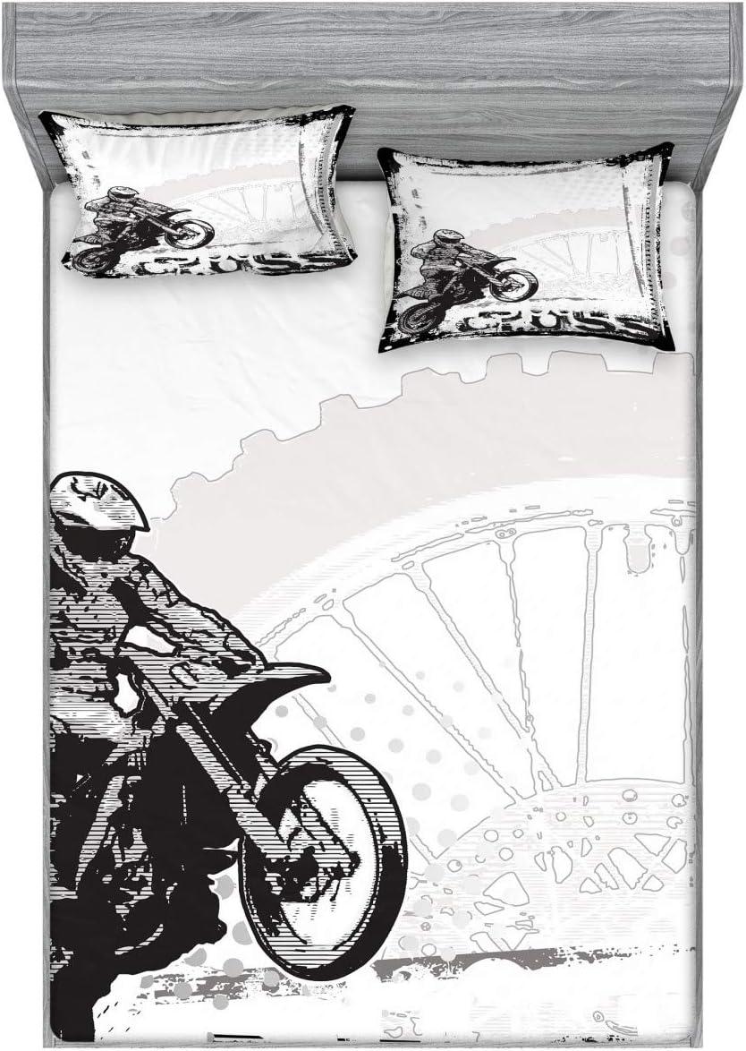 imageAmbesonne Dragon Fitted Sheet amp Pillow Sham Set Cartoon Style Design for Animal Pattern Colorful Dragons Art Print Decorative Printed 2 Piece Bedding Decor Set Twin Aqua WhiteBlack Charcoal