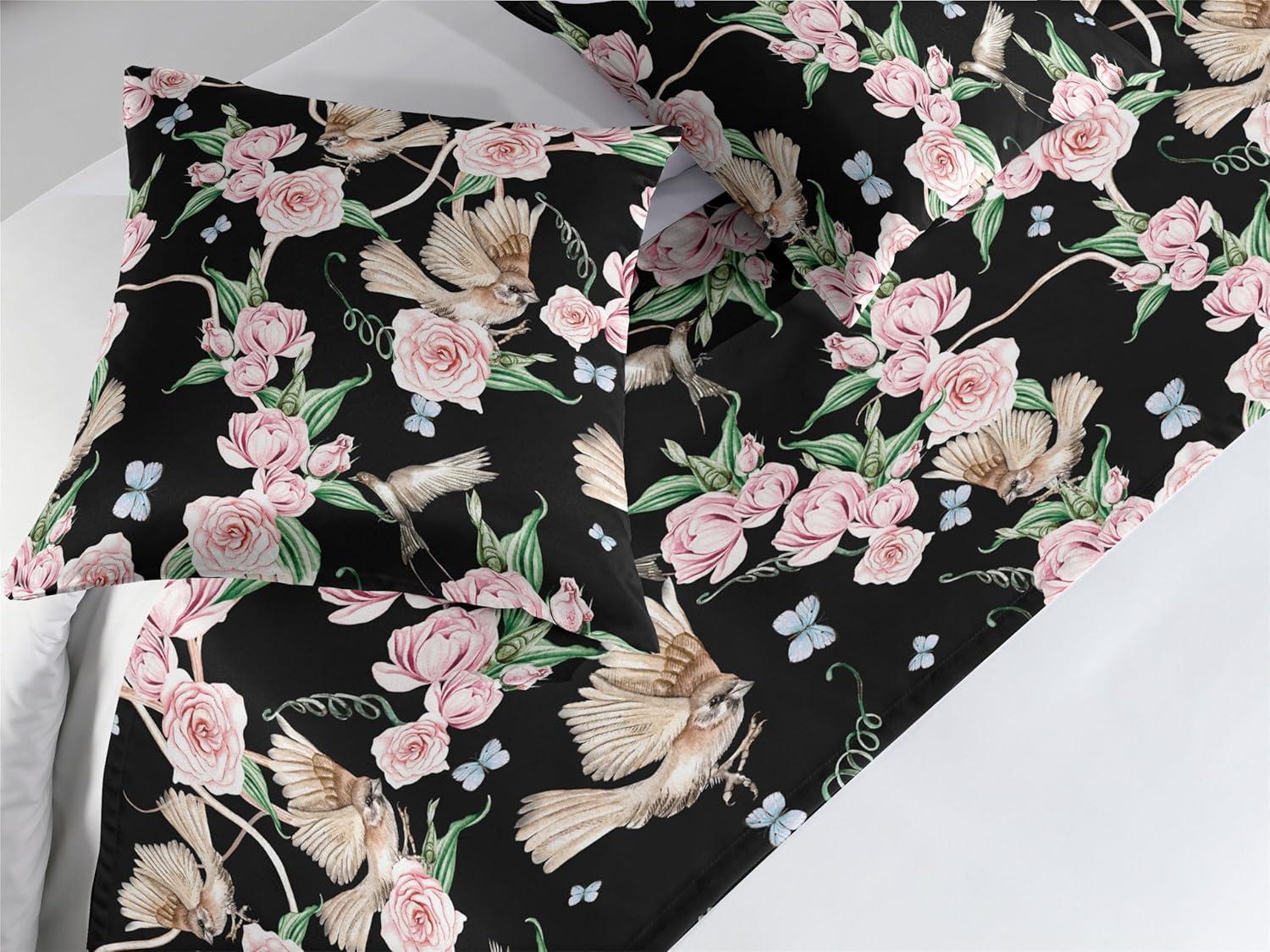 imageAmbesonne Floral Bed Runner Set Roses Lavender Eucalyptus Watercolor Valentines Day Romantic Concept Decorative Bedding Scarf and a Pillow Sham for Hotels Homes Twin Purple Grey and Off WhitePastel Pink Pale Green