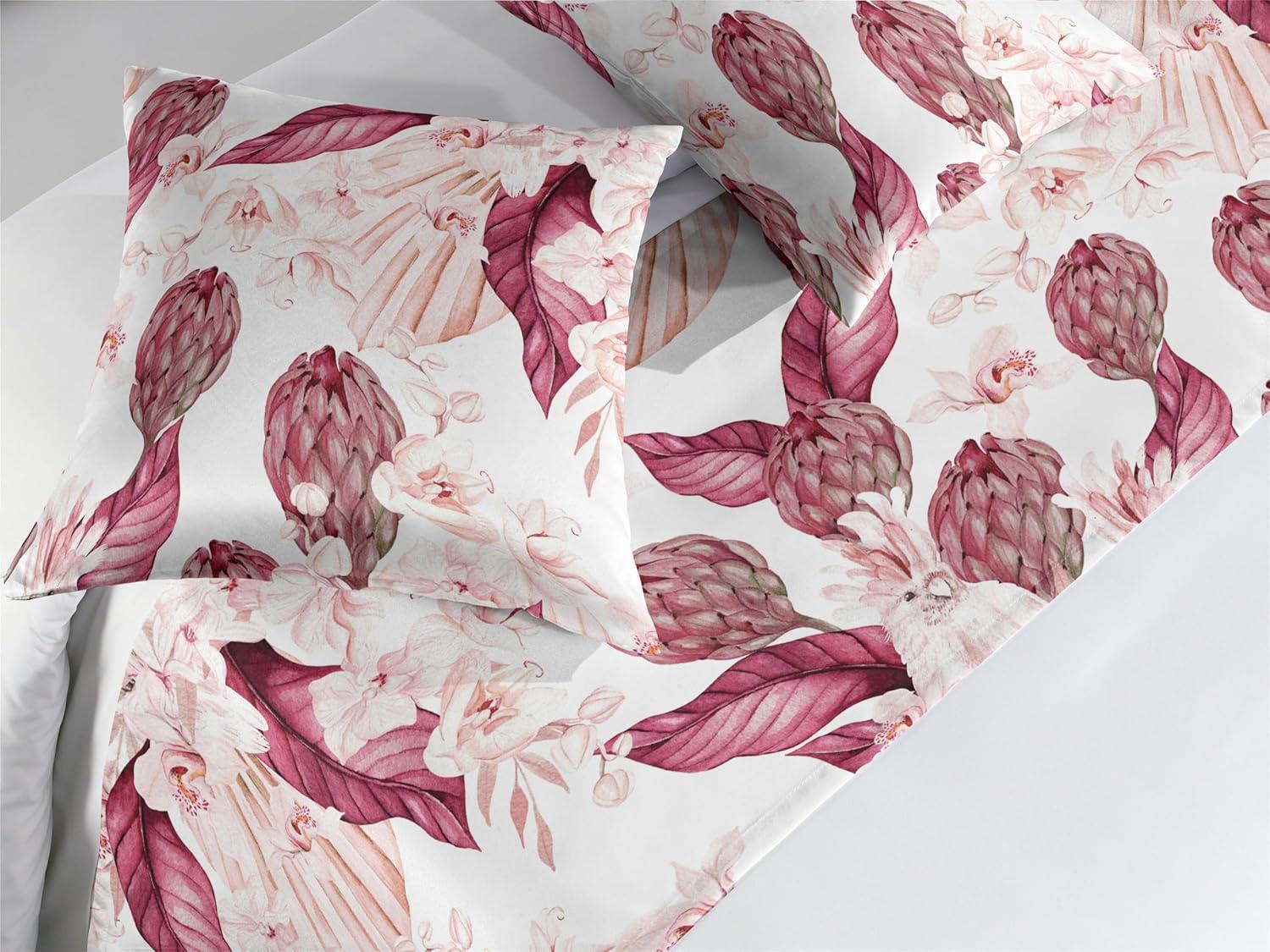 imageAmbesonne Floral Bed Runner Set Roses Lavender Eucalyptus Watercolor Valentines Day Romantic Concept Decorative Bedding Scarf and a Pillow Sham for Hotels Homes Twin Purple Grey and Off WhiteDried Rose Pale Ruby