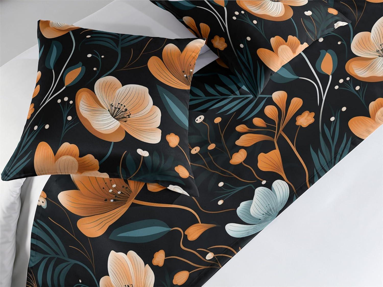 imageAmbesonne Floral Bed Runner Set Valentines Day Romantic Concept Watercolor Hydrangeas Roses Birds Decorative Bedding Scarf and 2 Pillow Shams for Hotels Homes Queen Soft Pink Pistachio GreenAmber Teal Pale Seafoam