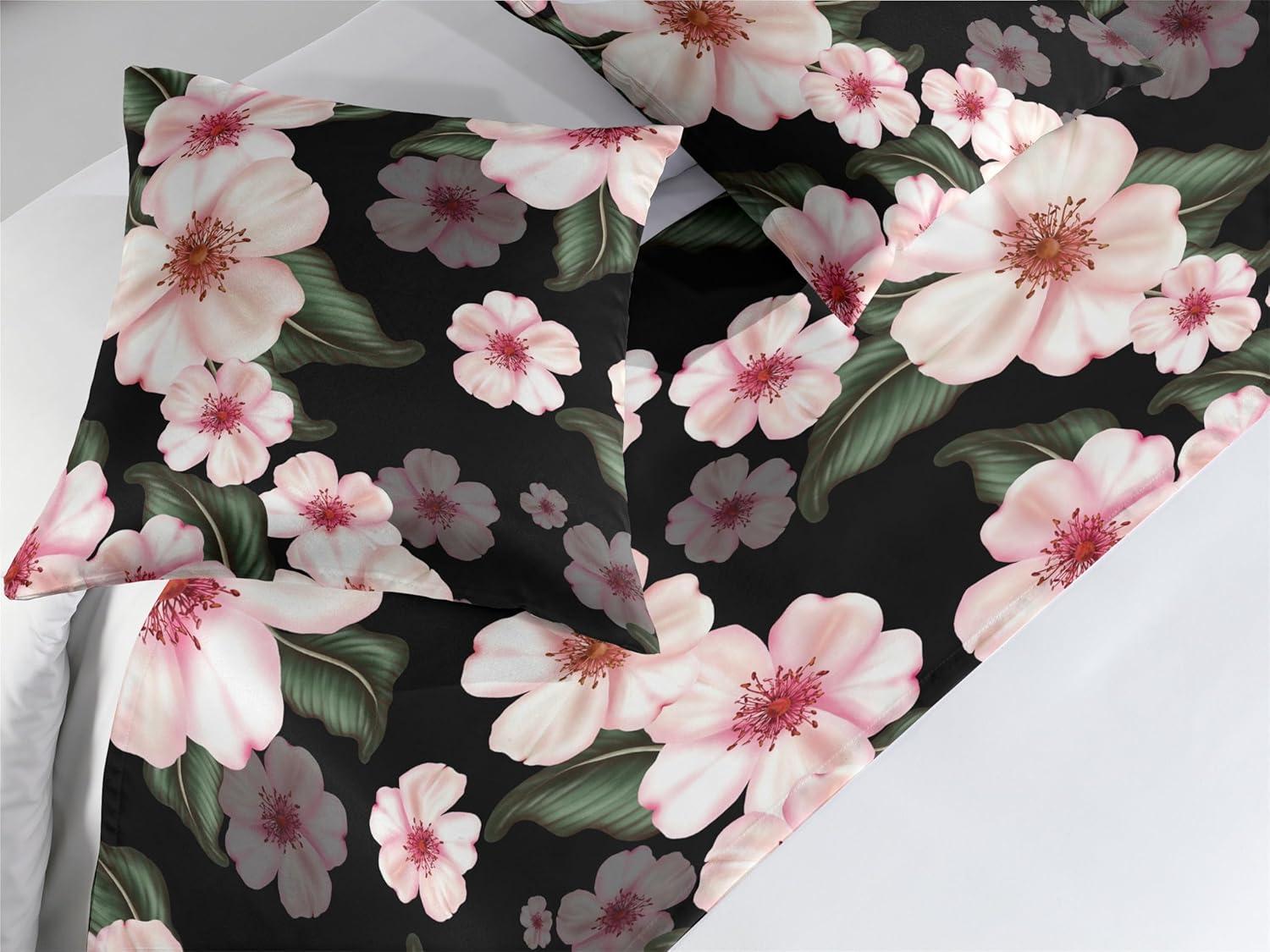 imageAmbesonne Floral Bed Runner Set Valentines Day Romantic Concept Watercolor Hydrangeas Roses Birds Decorative Bedding Scarf and 2 Pillow Shams for Hotels Homes Queen Soft Pink Pistachio GreenBlush Reseda Green