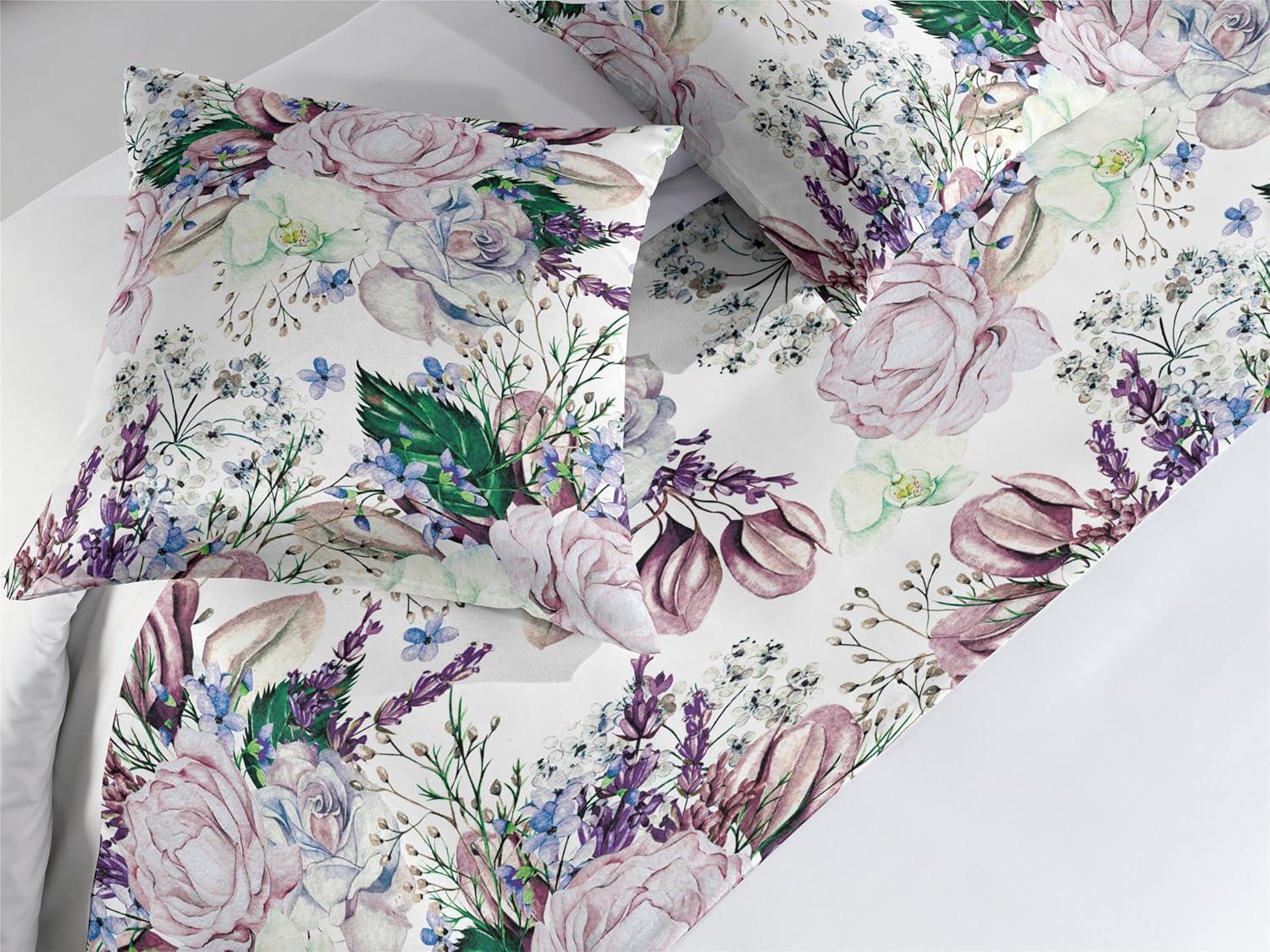 imageAmbesonne Floral Bed Runner Set Valentines Day Romantic Concept Watercolor Hydrangeas Roses Birds Decorative Bedding Scarf and 2 Pillow Shams for Hotels Homes Queen Soft Pink Pistachio GreenPale Mauve White and Green