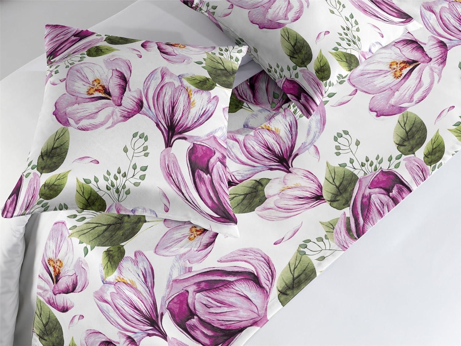 imageAmbesonne Floral Bed Runner Set Valentines Day Romantic Concept Watercolor Hydrangeas Roses Birds Decorative Bedding Scarf and 2 Pillow Shams for Hotels Homes Queen Soft Pink Pistachio GreenPale Fuchsia Reseda Green