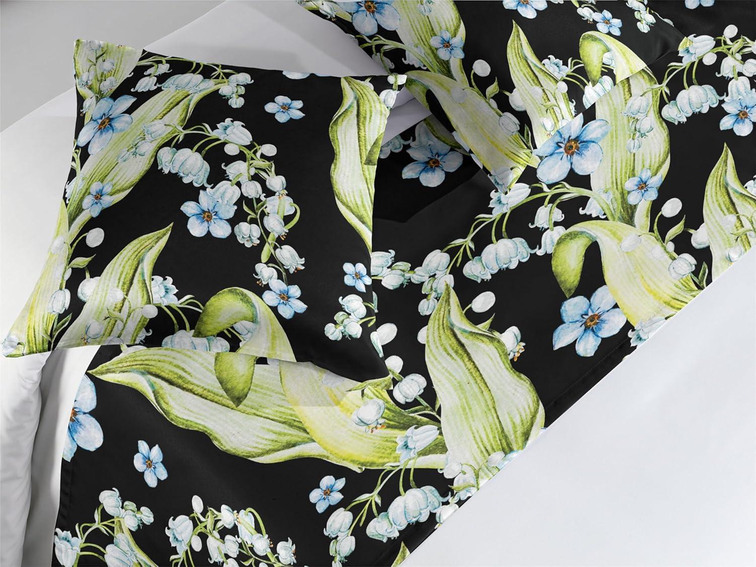 imageAmbesonne Floral Bed Runner Set Valentines Day Romantic Concept Watercolor Hydrangeas Roses Birds Decorative Bedding Scarf and 2 Pillow Shams for Hotels Homes Queen Soft Pink Pistachio GreenPastel Green and Pale Blue