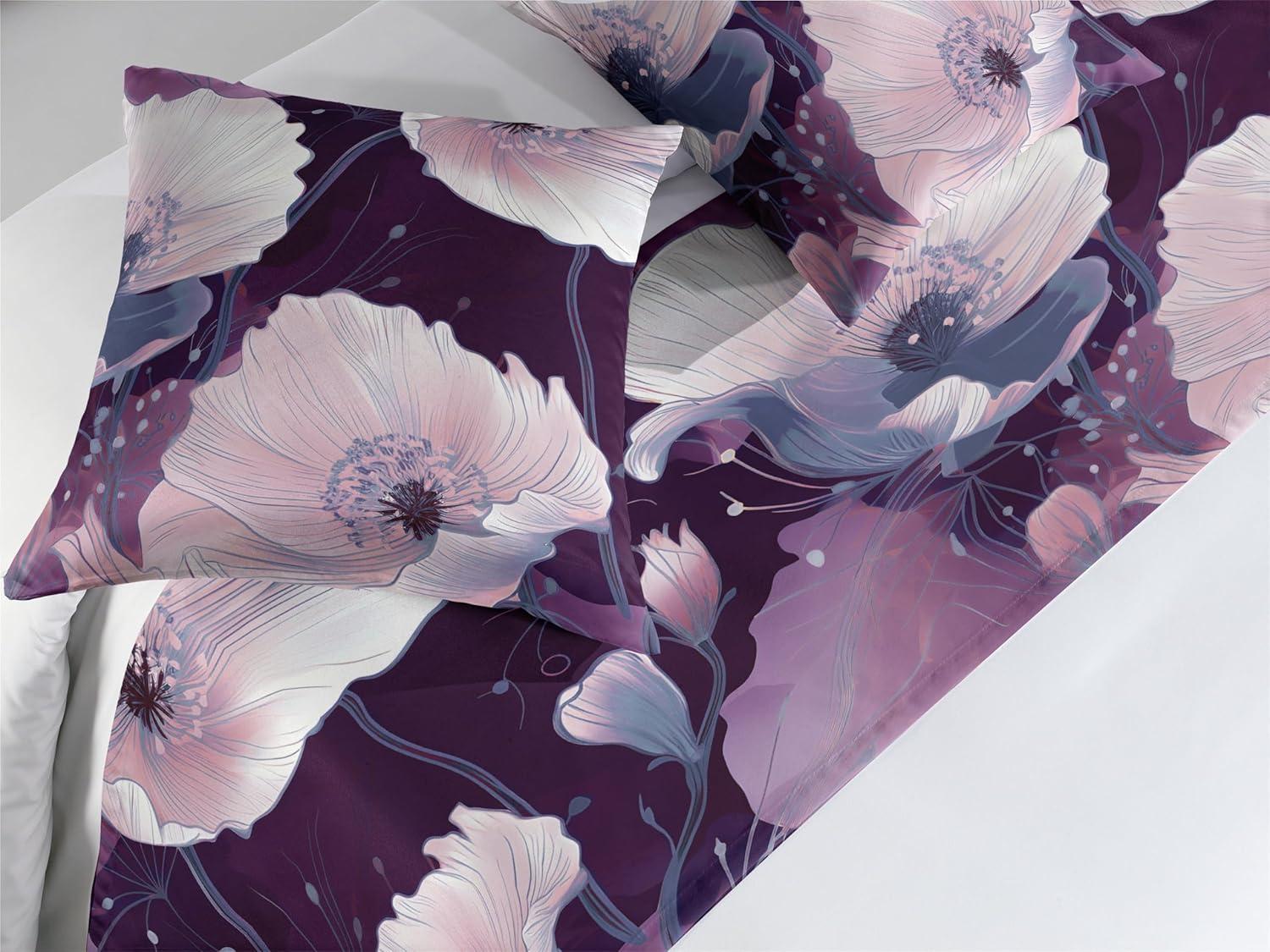 imageAmbesonne Floral Bed Runner Set Valentines Day Romantic Concept Watercolor Hydrangeas Roses Birds Decorative Bedding Scarf and 2 Pillow Shams for Hotels Homes Queen Soft Pink Pistachio GreenLilac Pale Fuchsia Plum