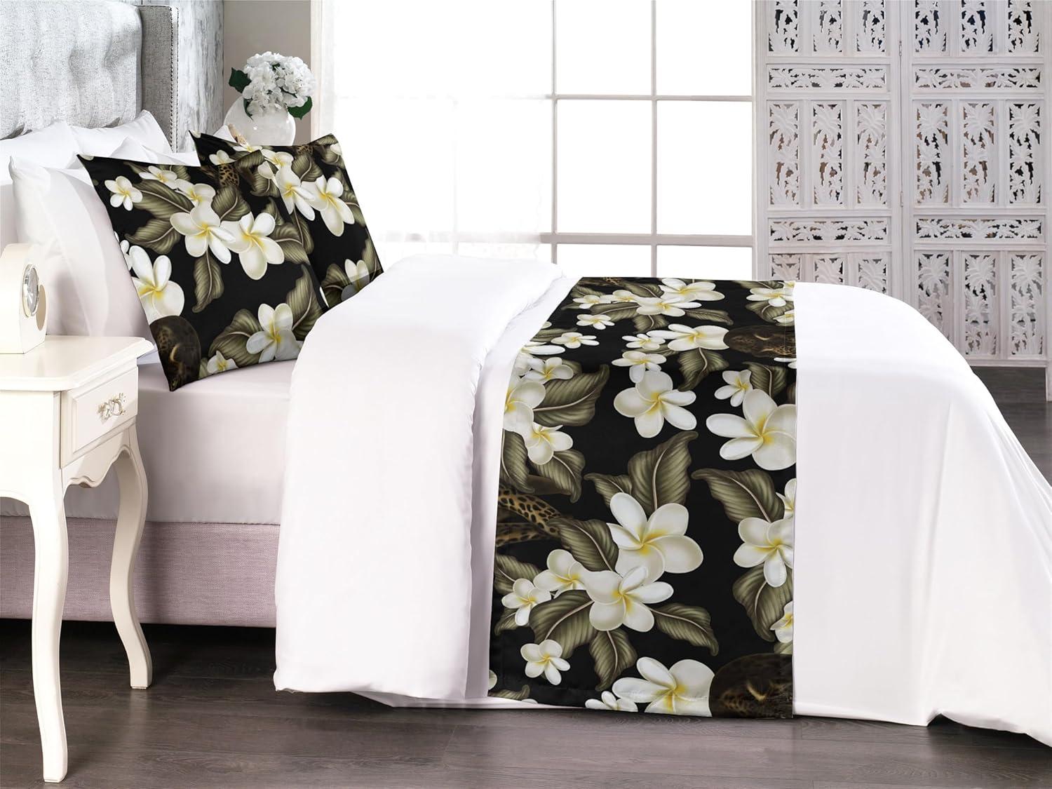 imageAmbesonne Floral Bed Runner Set Valentines Day Romantic Concept Watercolor Hydrangeas Roses Birds Decorative Bedding Scarf and 2 Pillow Shams for Hotels Homes Queen Soft Pink Pistachio GreenSage Green and Off White