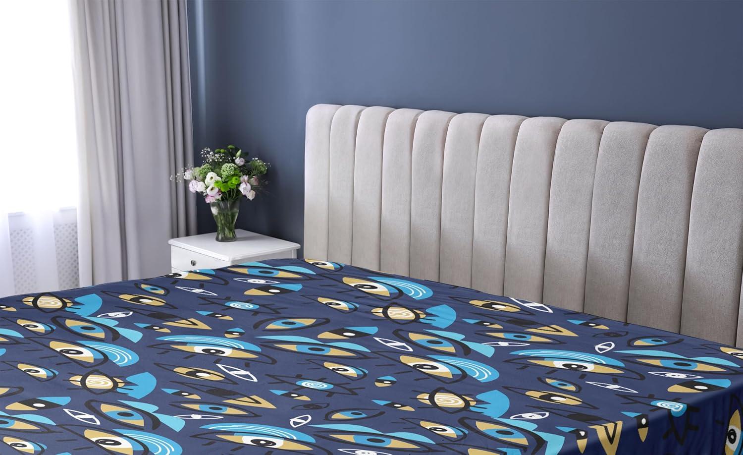 imageAmbesonne Floral Fitted Sheet Romantic Valentines Day Theme Overlapping Simplistic Rose Flowers Art Decorative Soft Fabric Bedding AllRound Elastic Pocket Full Size Pale Salmon and BlushDark Sky Blue and Mustard