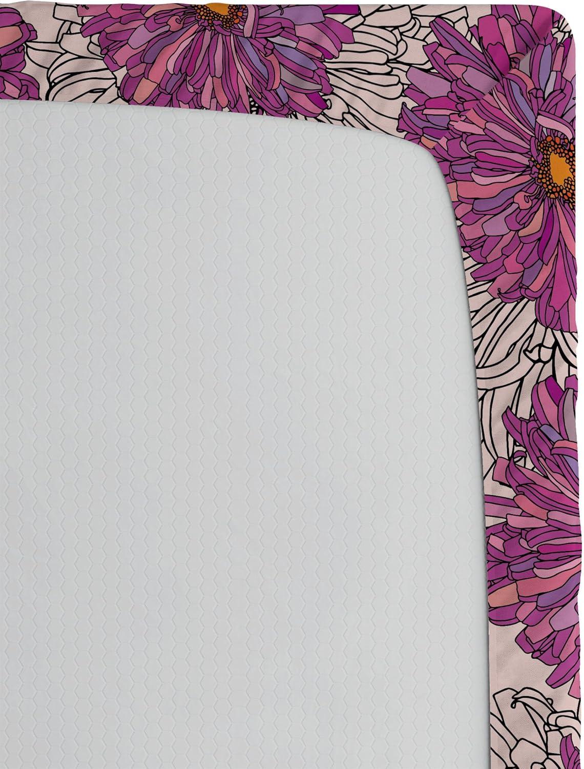 imageAmbesonne Floral Fitted Sheet Romantic Valentines Day Theme Overlapping Simplistic Rose Flowers Art Decorative Soft Fabric Bedding AllRound Elastic Pocket Full Size Pale Salmon and BlushPale Fuchsia and Blush