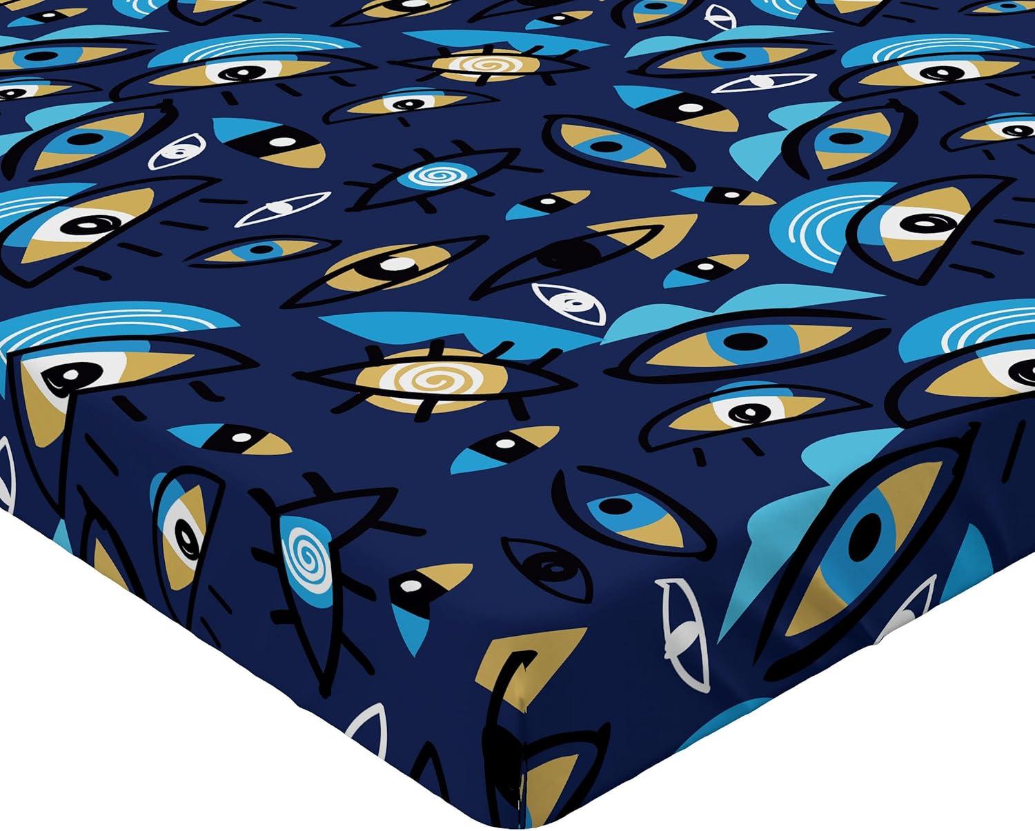 imageAmbesonne Floral Fitted Sheet Romantic Valentines Day Theme Overlapping Simplistic Rose Flowers Art Decorative Soft Fabric Bedding AllRound Elastic Pocket Full Size Pale Salmon and BlushDark Sky Blue and Mustard