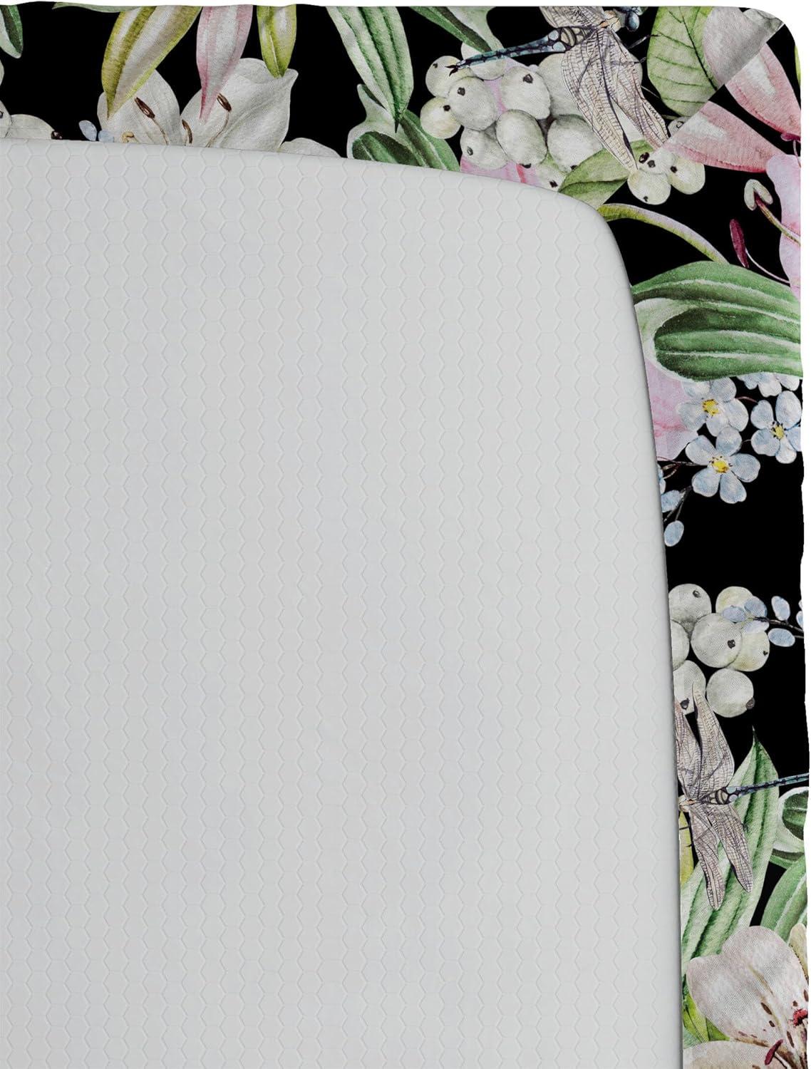imageAmbesonne Floral Fitted Sheet Valentines Day Romantic Concept Watercolor Hydrangeas Roses Birds Decorative Soft Bedding AllRound Elastic Pocket California King Soft Pink Pistachio GreenSoft Pink Pale Green