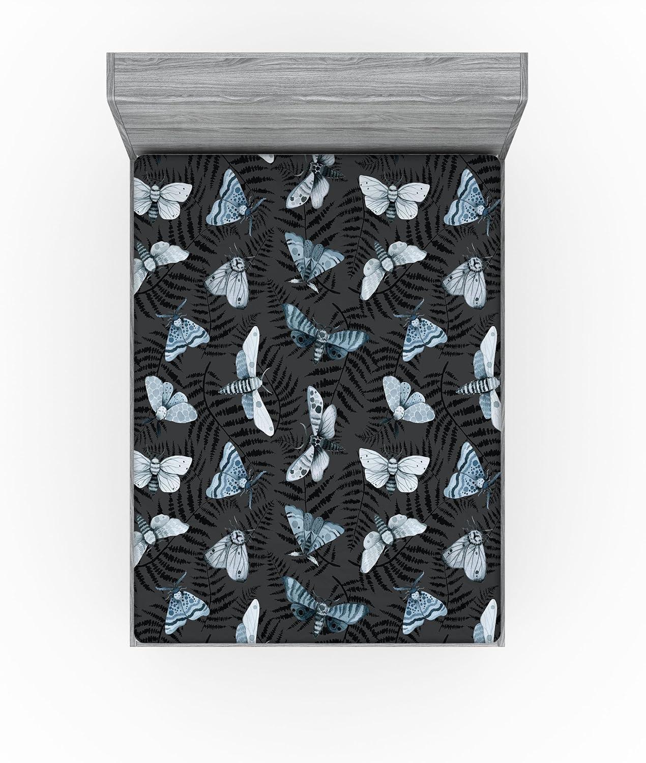 imageAmbesonne Floral Fitted Sheet Valentines Day Romantic Concept Watercolor Hydrangeas Roses Birds Decorative Soft Bedding AllRound Elastic Pocket California King Soft Pink Pistachio GreenBlue Grey Pale Teal