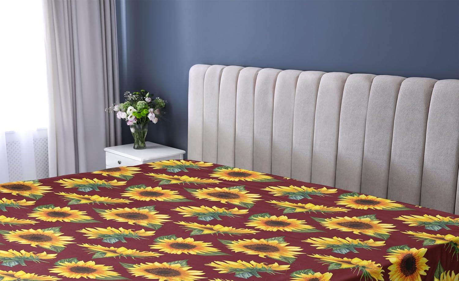 imageAmbesonne Floral Fitted Sheet Valentines Day Romantic Concept Watercolor Hydrangeas Roses Birds Decorative Soft Bedding AllRound Elastic Pocket California King Soft Pink Pistachio GreenEarth Yellow Maroon