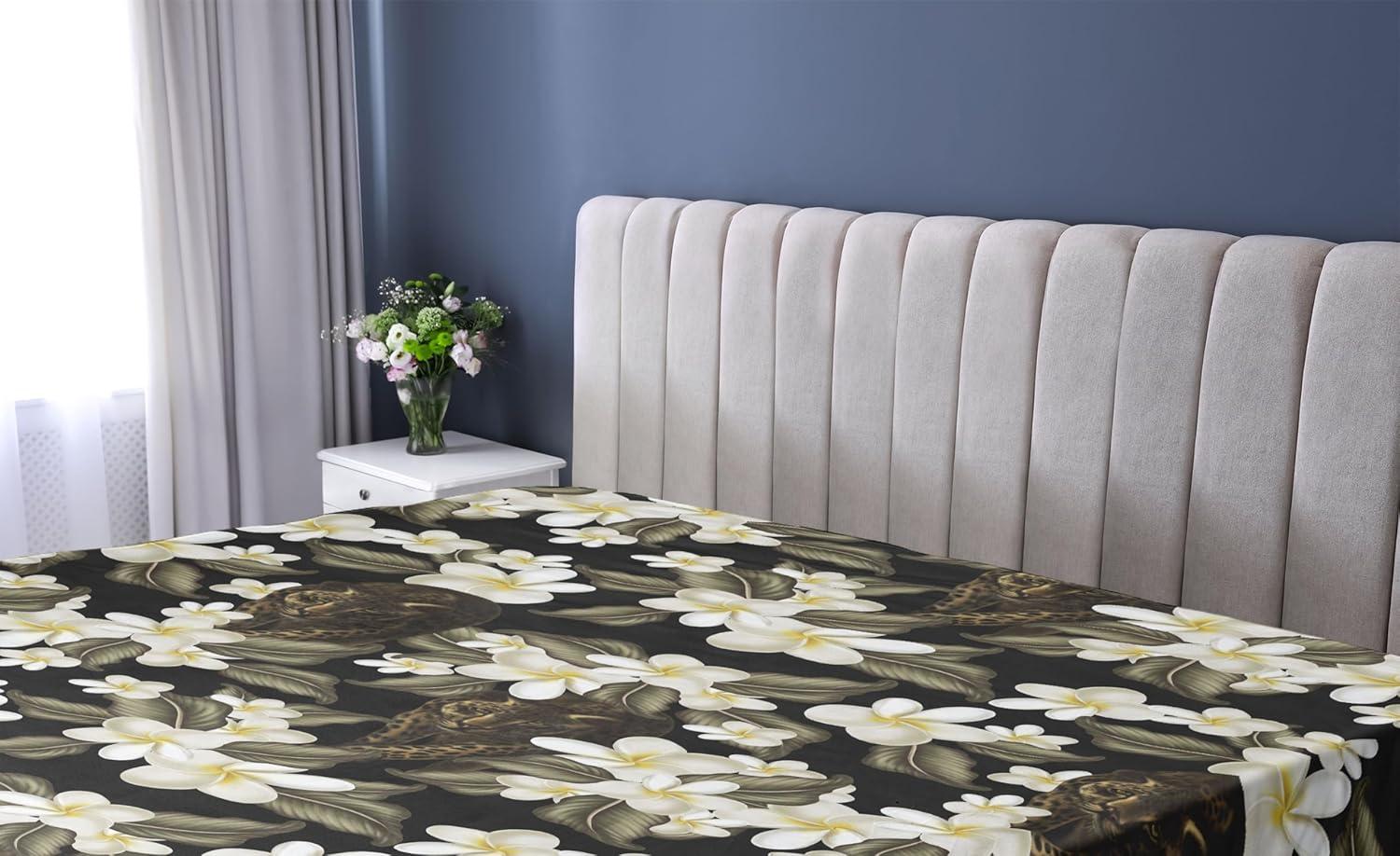 imageAmbesonne Floral Fitted Sheet Valentines Day Romantic Concept Watercolor Hydrangeas Roses Birds Decorative Soft Bedding AllRound Elastic Pocket California King Soft Pink Pistachio GreenSage Green and Off White
