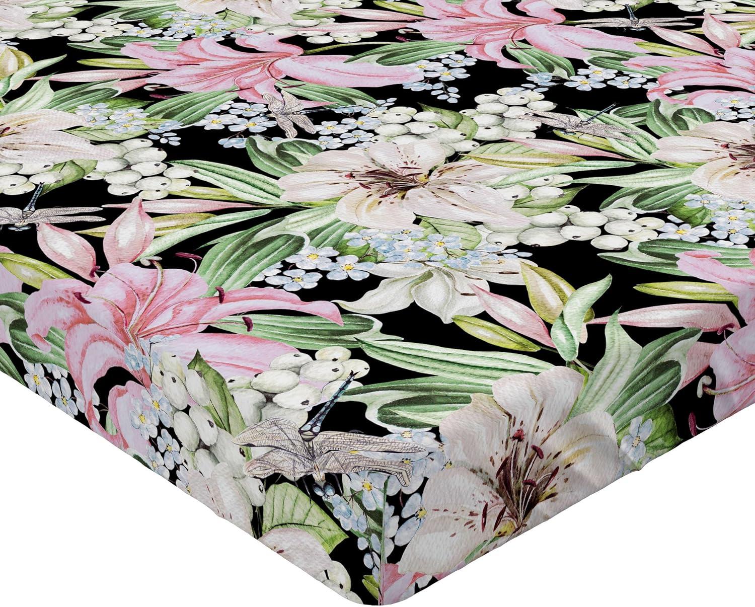 imageAmbesonne Floral Fitted Sheet Valentines Day Romantic Concept Watercolor Hydrangeas Roses Birds Decorative Soft Bedding AllRound Elastic Pocket California King Soft Pink Pistachio GreenSoft Pink Pale Green
