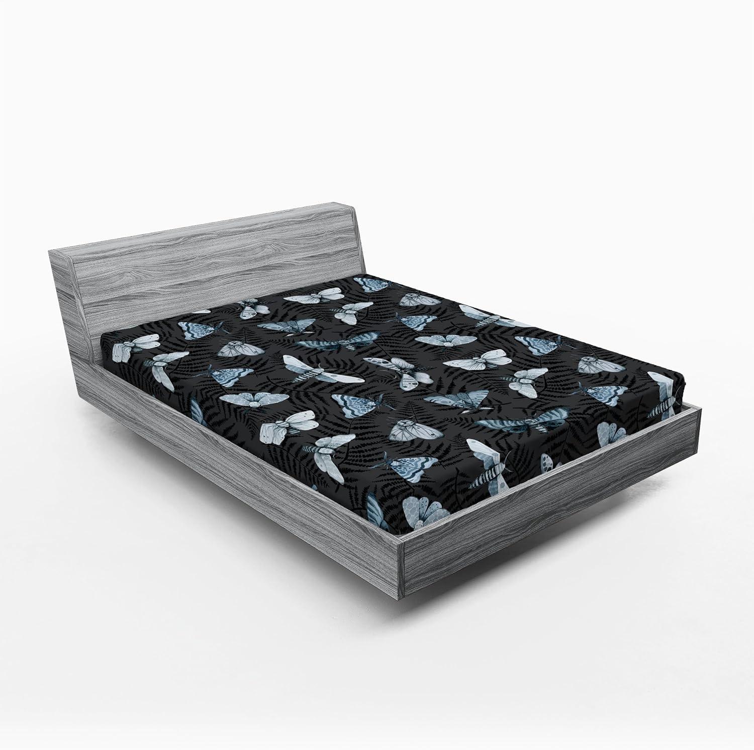 imageAmbesonne Floral Fitted Sheet Valentines Day Romantic Concept Watercolor Hydrangeas Roses Birds Decorative Soft Bedding AllRound Elastic Pocket California King Soft Pink Pistachio GreenBlue Grey Pale Teal
