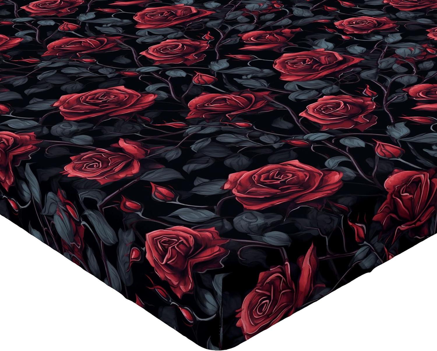 imageAmbesonne Floral Fitted Sheet Valentines Day Romantic Concept Watercolor Hydrangeas Roses Birds Decorative Soft Bedding AllRound Elastic Pocket California King Soft Pink Pistachio GreenRed Blue Grey Dark Grey