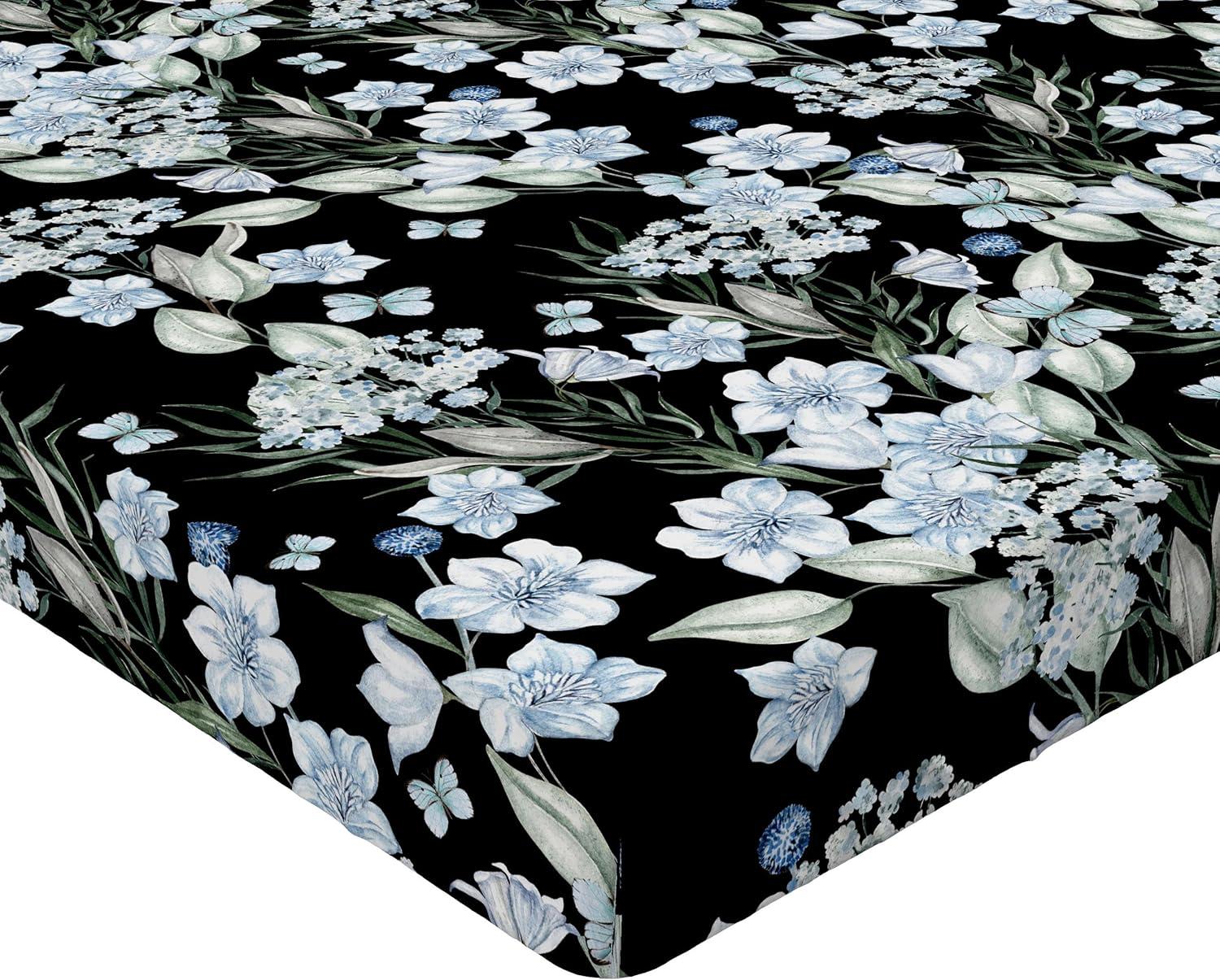 imageAmbesonne Floral Fitted Sheet Valentines Day Romantic Concept Watercolor Hydrangeas Roses Birds Decorative Soft Bedding AllRound Elastic Pocket California King Soft Pink Pistachio GreenPale Green and Soft Blue