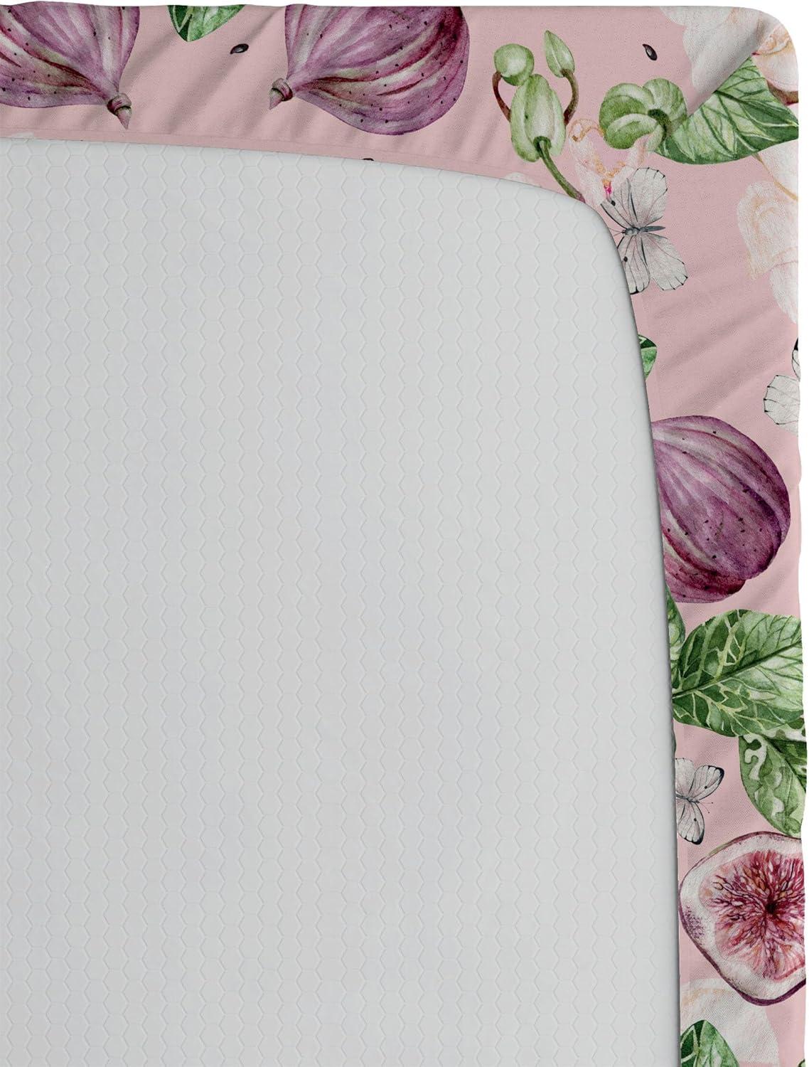imageAmbesonne Floral Fitted Sheet Valentines Day Romantic Concept Watercolor Hydrangeas Roses Birds Decorative Soft Bedding AllRound Elastic Pocket California King Soft Pink Pistachio GreenFern Green Lilac and Blush