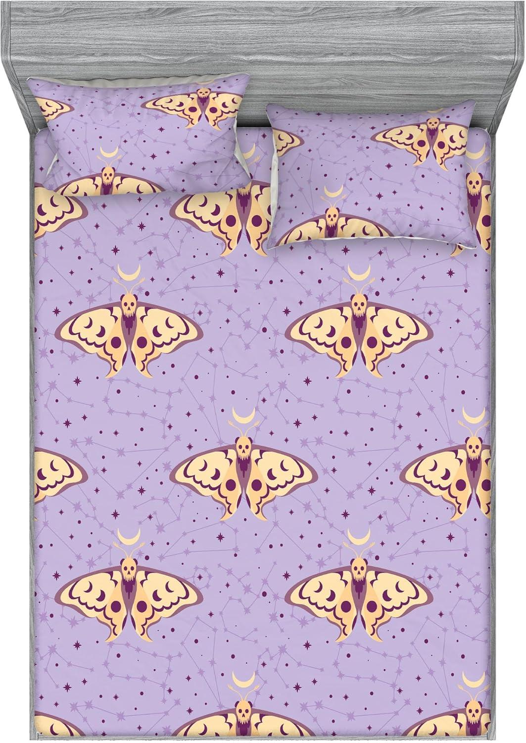 imageAmbesonne Floral Fitted Sheet amp Pillow Sham Set Romantic Valentines Day Theme Overlapping Simplistic Rose Flowers Art Decorative Printed 3 Piece Bedding Decor Set Calking Pale Salmon and BlushPastel Brown Lavender