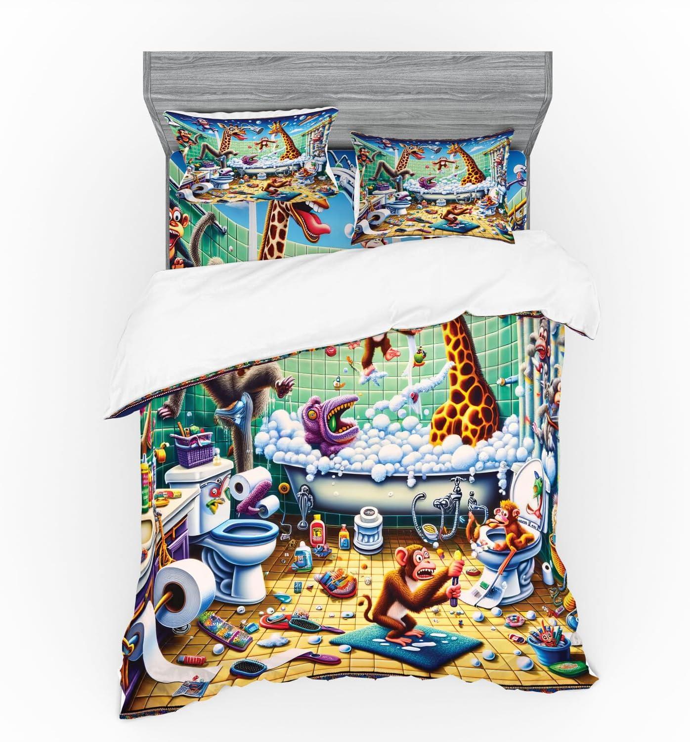 imageAmbesonne Floral Heart Bedding Set Tenderness of Romantic Garden Ivy Branches and Roses Valentines Day 3 Piece Duvet Cover Set with Sham and Fitted Sheet Twin XL Size Laurel Green and PinkSea Green Blue and Mustard