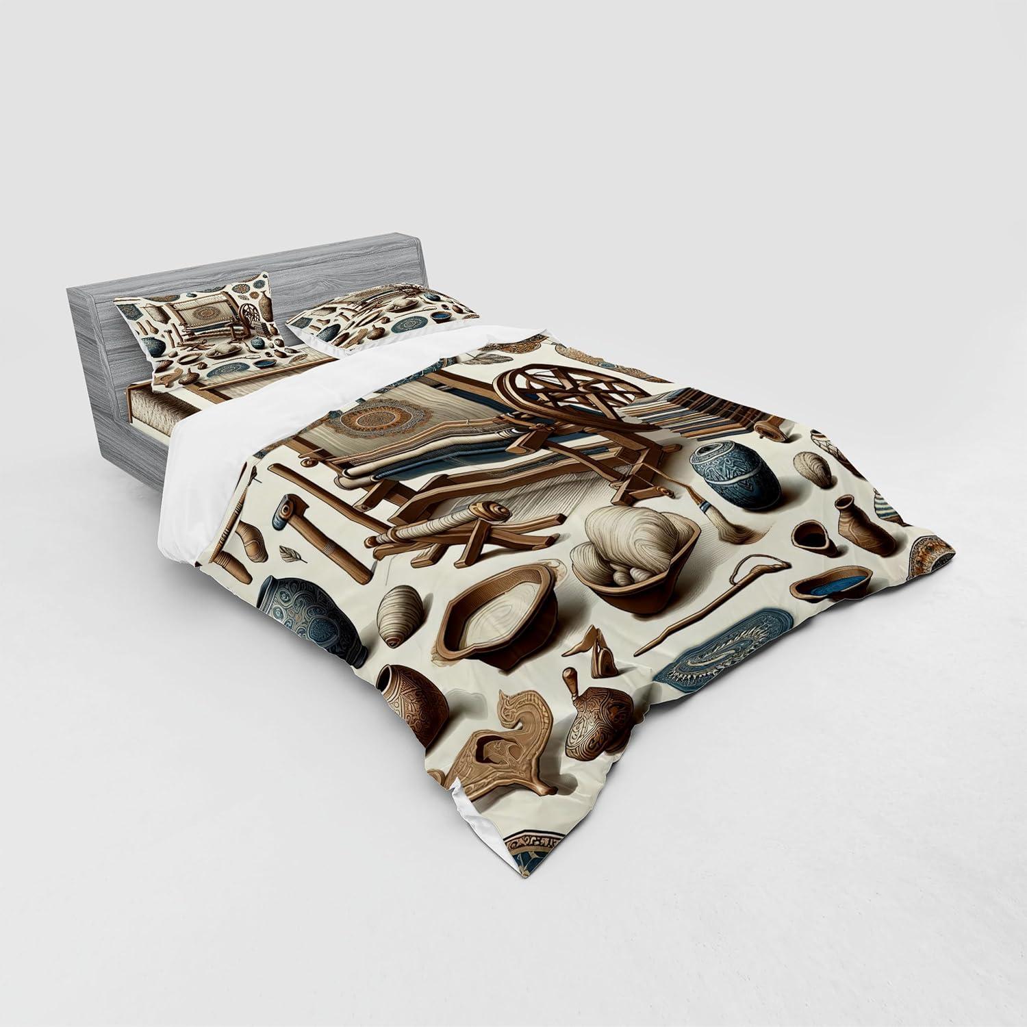 imageAmbesonne Floral Heart Bedding Set Tenderness of Romantic Garden Ivy Branches and Roses Valentines Day 3 Piece Duvet Cover Set with Sham and Fitted Sheet Twin XL Size Laurel Green and PinkUmber Dark Teal Ivory