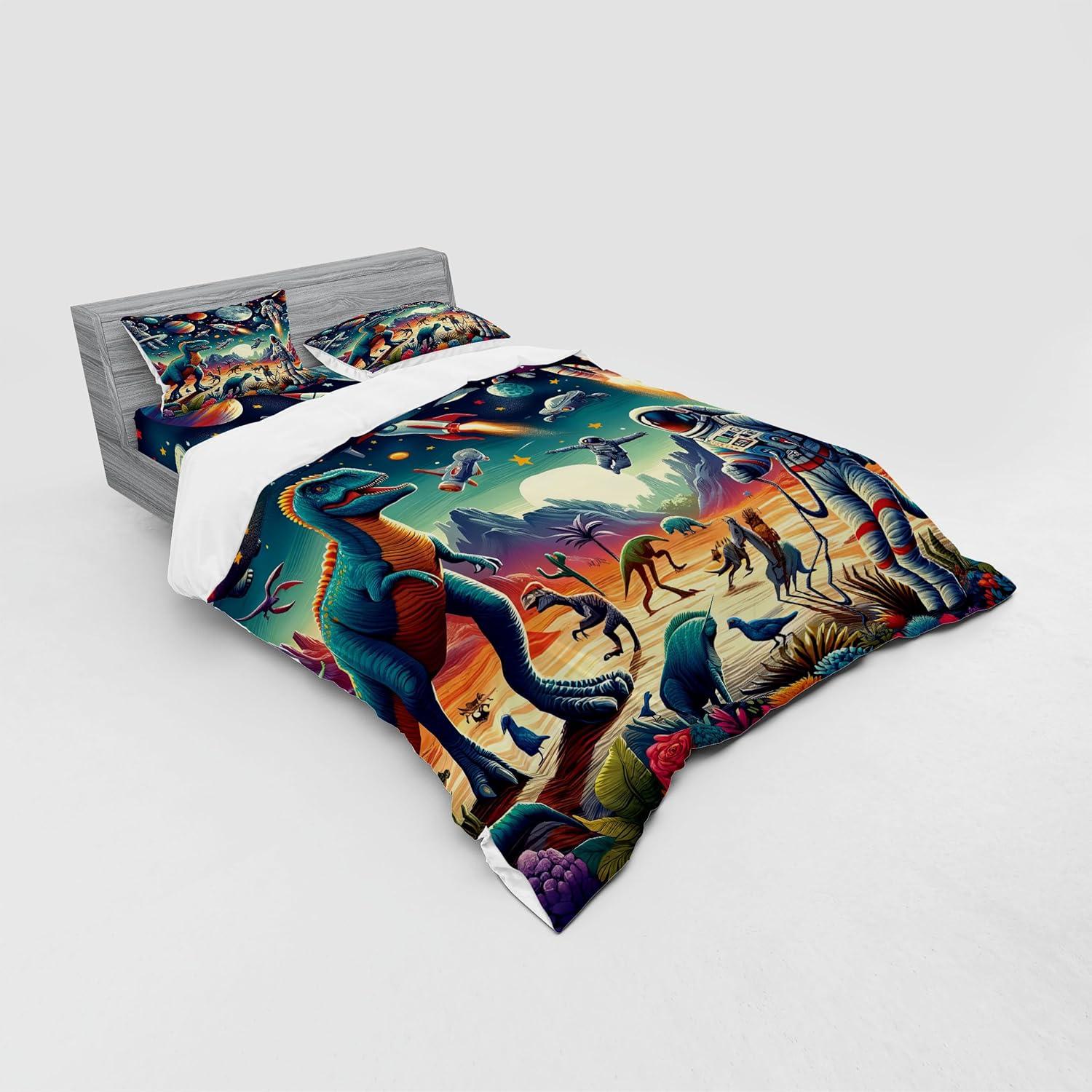 imageAmbesonne Floral Heart Bedding Set Tenderness of Romantic Garden Ivy Branches and Roses Valentines Day 3 Piece Duvet Cover Set with Sham and Fitted Sheet Twin XL Size Laurel Green and PinkMulticolor Teal Red
