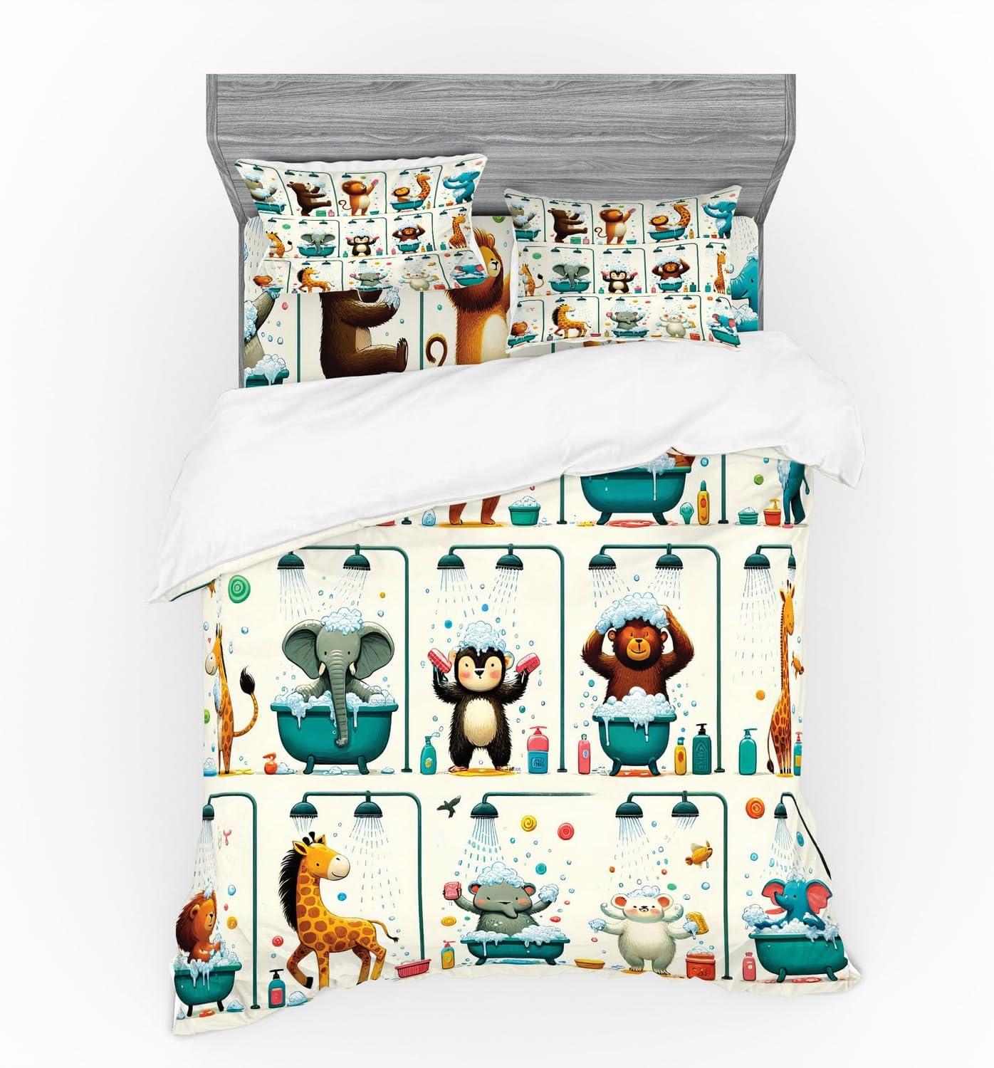 imageAmbesonne Floral Heart Bedding Set Tenderness of Romantic Garden Ivy Branches and Roses Valentines Day 3 Piece Duvet Cover Set with Sham and Fitted Sheet Twin XL Size Laurel Green and PinkTeal Burnt Orange Ivory