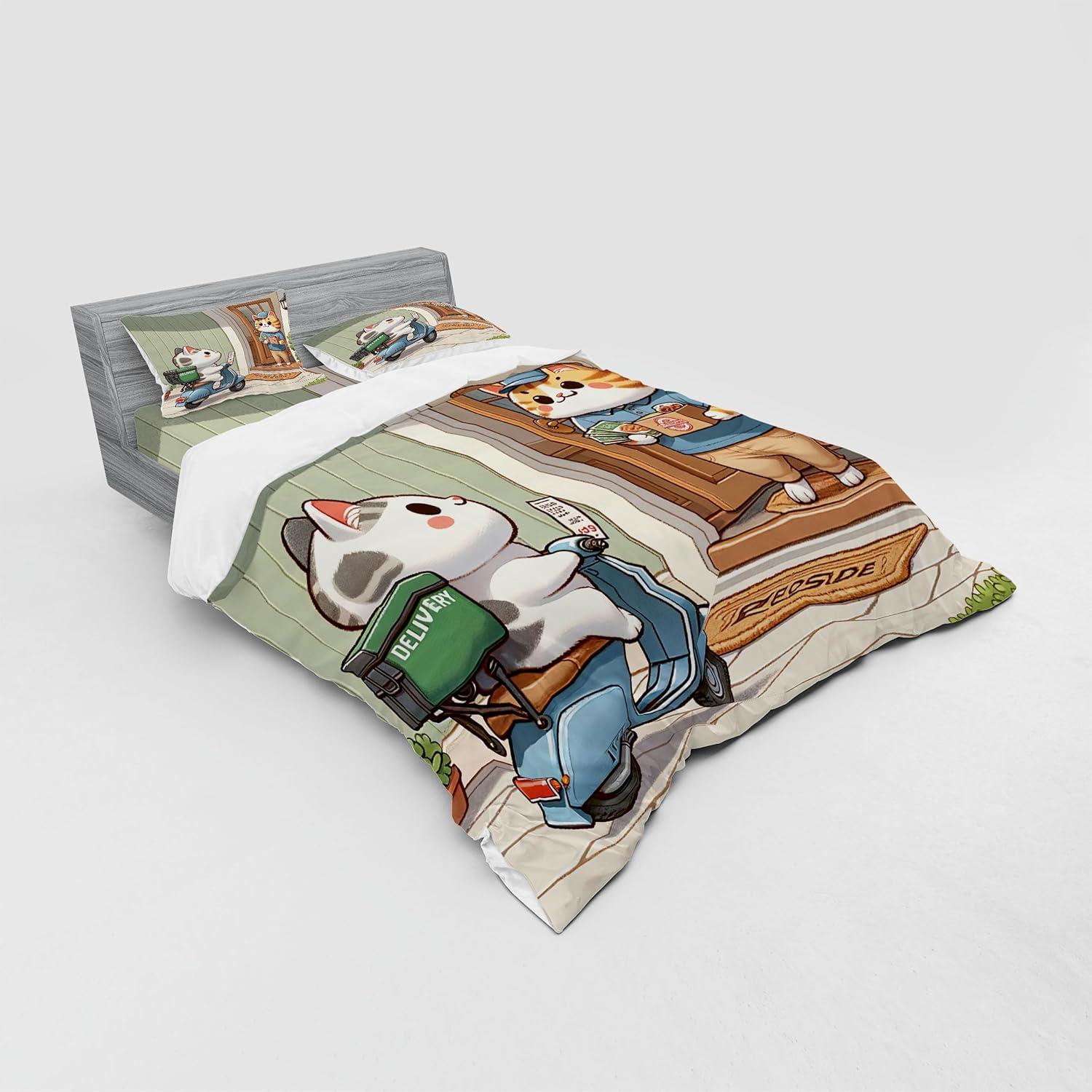 imageAmbesonne Floral Heart Bedding Set Tenderness of Romantic Garden Ivy Branches and Roses Valentines Day 3 Piece Duvet Cover Set with Sham and Fitted Sheet Twin XL Size Laurel Green and PinkPale Green and Multicolor