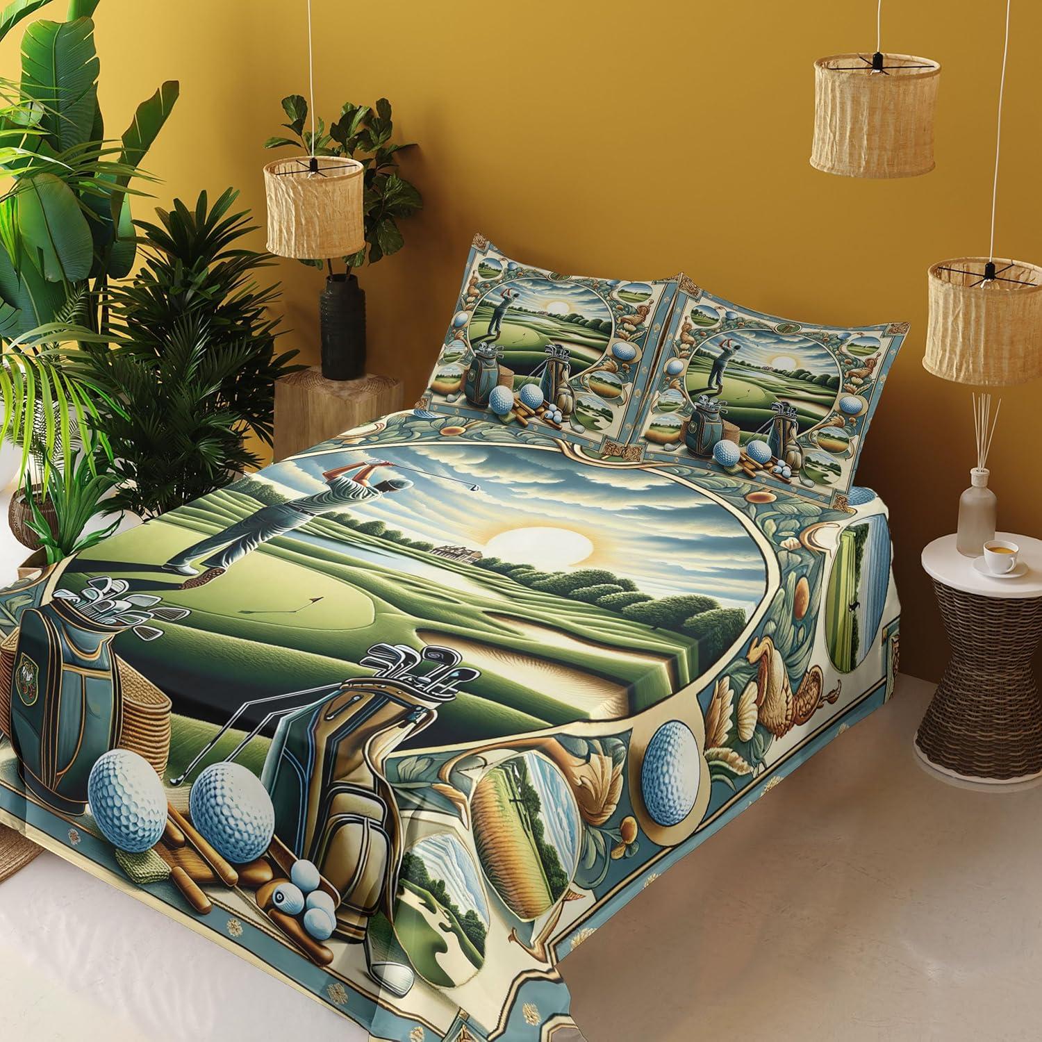 imageAmbesonne Floral Heart Sheet Set Tenderness of Romantic Garden Ivy Branches and Roses Valentines Day Fitted and Flat Sheet with Pillowcase Bedding Accent 3 Piece Set Twin Laurel Green and PinkFern Green Blue and Mustard