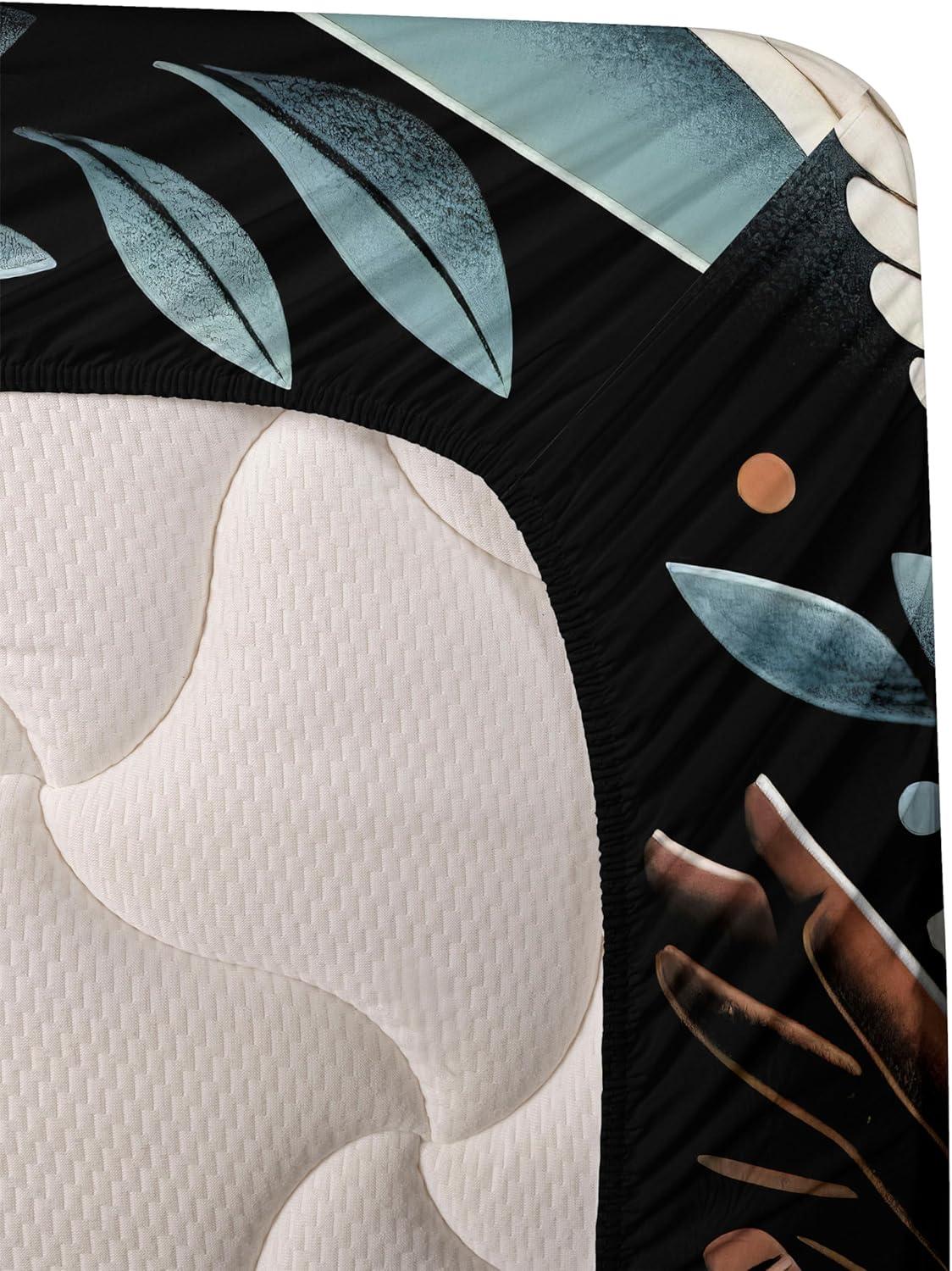 imageAmbesonne Floral Heart Sheet Set Tenderness of Romantic Garden Ivy Branches and Roses Valentines Day Fitted and Flat Sheet with Pillowcase Bedding Accent 3 Piece Set Twin Laurel Green and PinkBlue Grey and Pale Caramel
