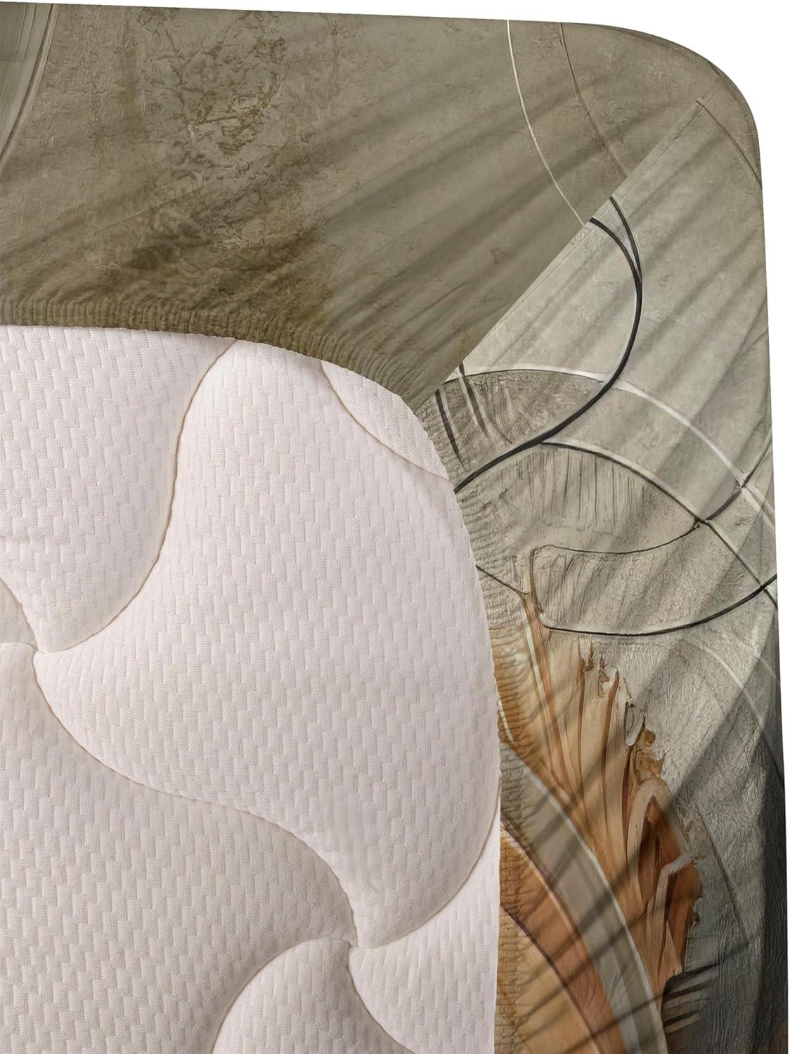 imageAmbesonne Floral Heart Sheet Set Tenderness of Romantic Garden Ivy Branches and Roses Valentines Day Fitted and Flat Sheet with Pillowcase Bedding Accent 3 Piece Set Twin Laurel Green and PinkDark Slate Blue and Tan