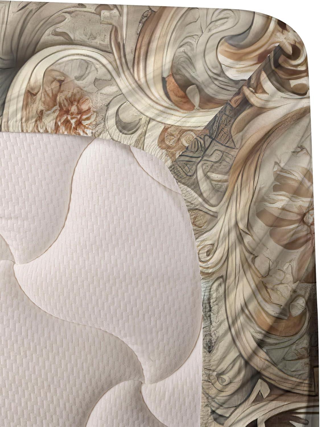 imageAmbesonne Floral Heart Sheet Set Tenderness of Romantic Garden Ivy Branches and Roses Valentines Day Fitted and Flat Sheet with Pillowcase Bedding Accent 3 Piece Set Twin Laurel Green and PinkTan Dark Blue and Pale Ruby