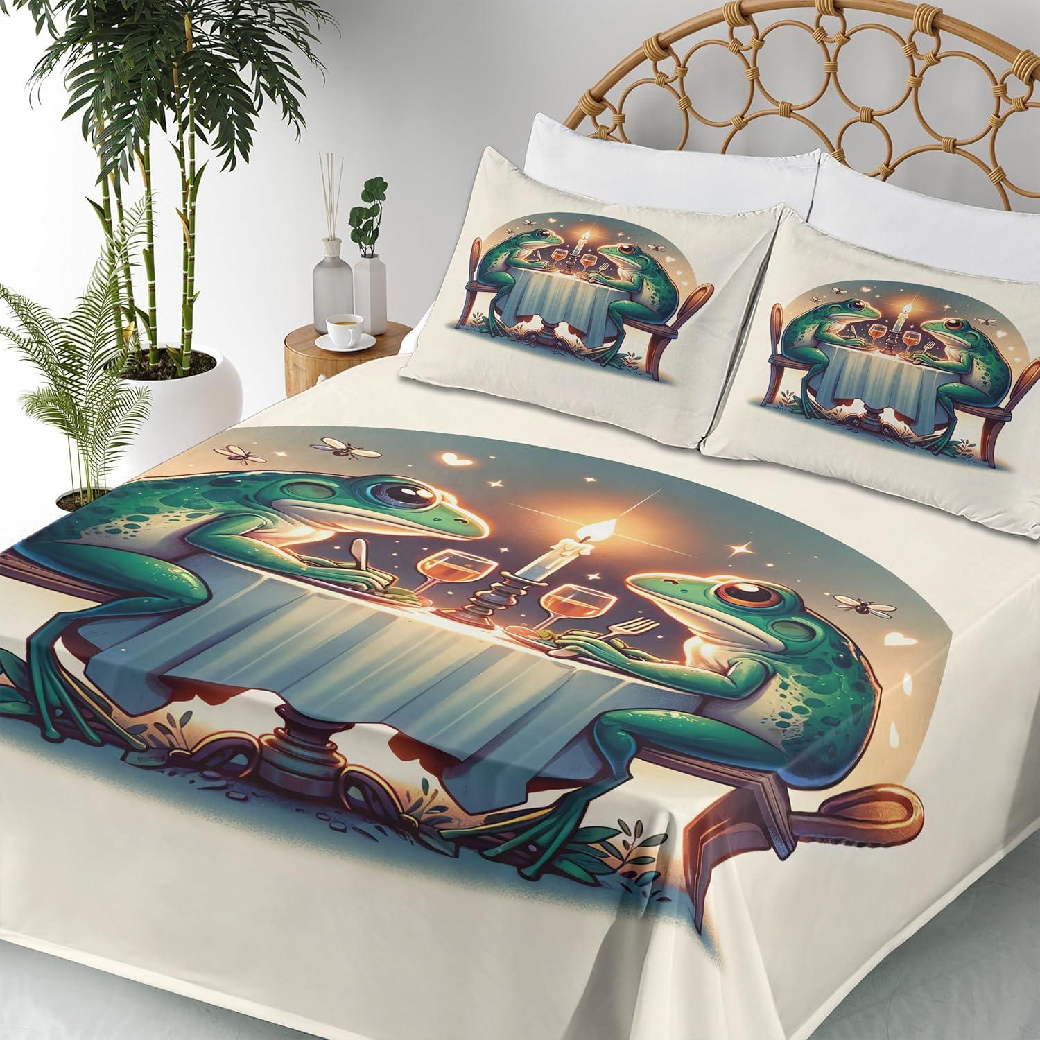 imageAmbesonne Floral Heart Sheet Set Tenderness of Romantic Garden Ivy Branches and Roses Valentines Day Fitted and Flat Sheet with Pillowcase Bedding Accent 3 Piece Set Twin Laurel Green and PinkFern Green White Brown