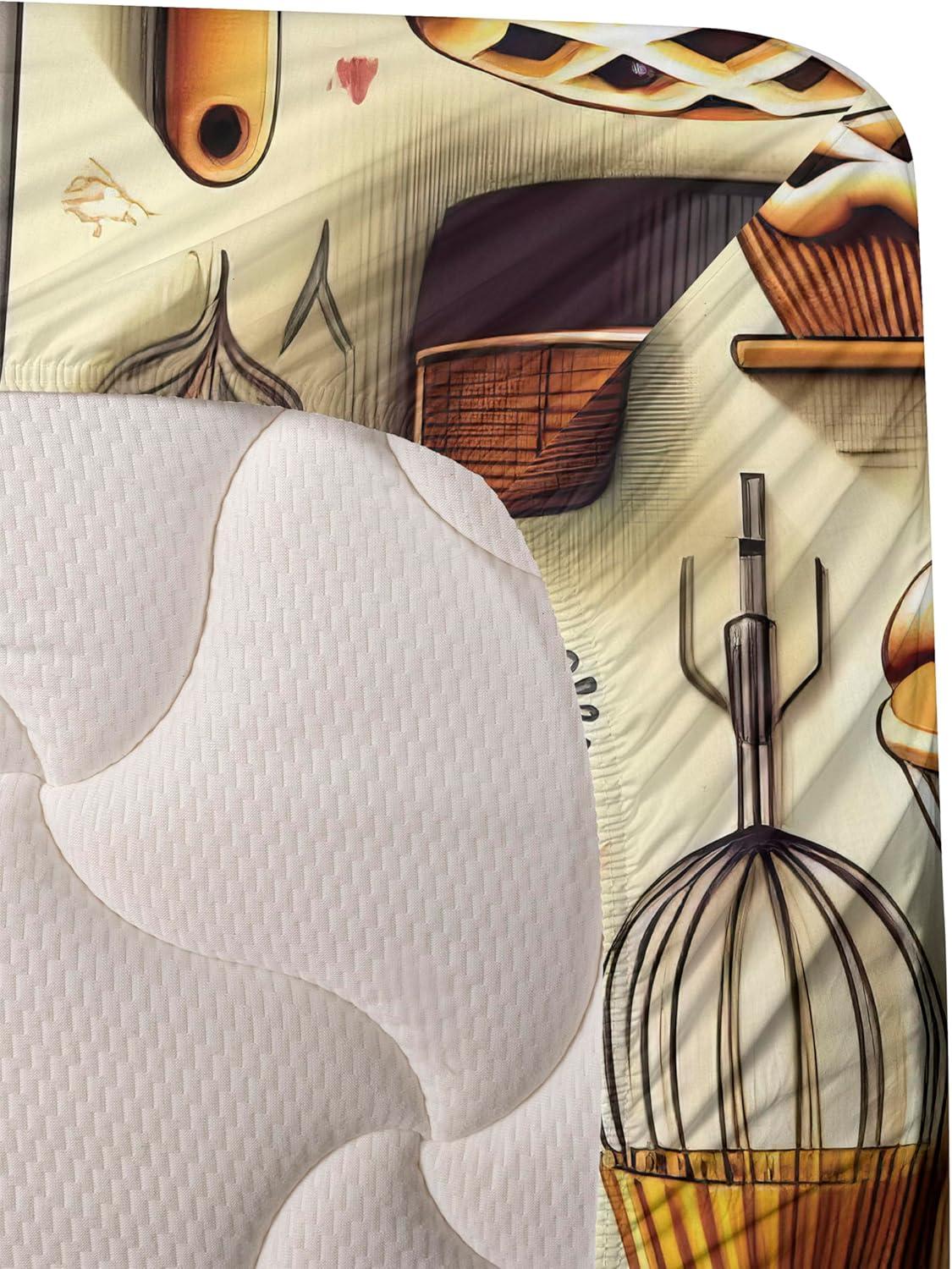 imageAmbesonne Floral Heart Sheet Set Tenderness of Romantic Garden Ivy Branches and Roses Valentines Day Fitted and Flat Sheet with Pillowcase Bedding Accent 3 Piece Set Twin Laurel Green and PinkCream and Orange